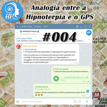 Capa Episódio HP News #004 - Analogia entre a Hipnoterapia e o GPS